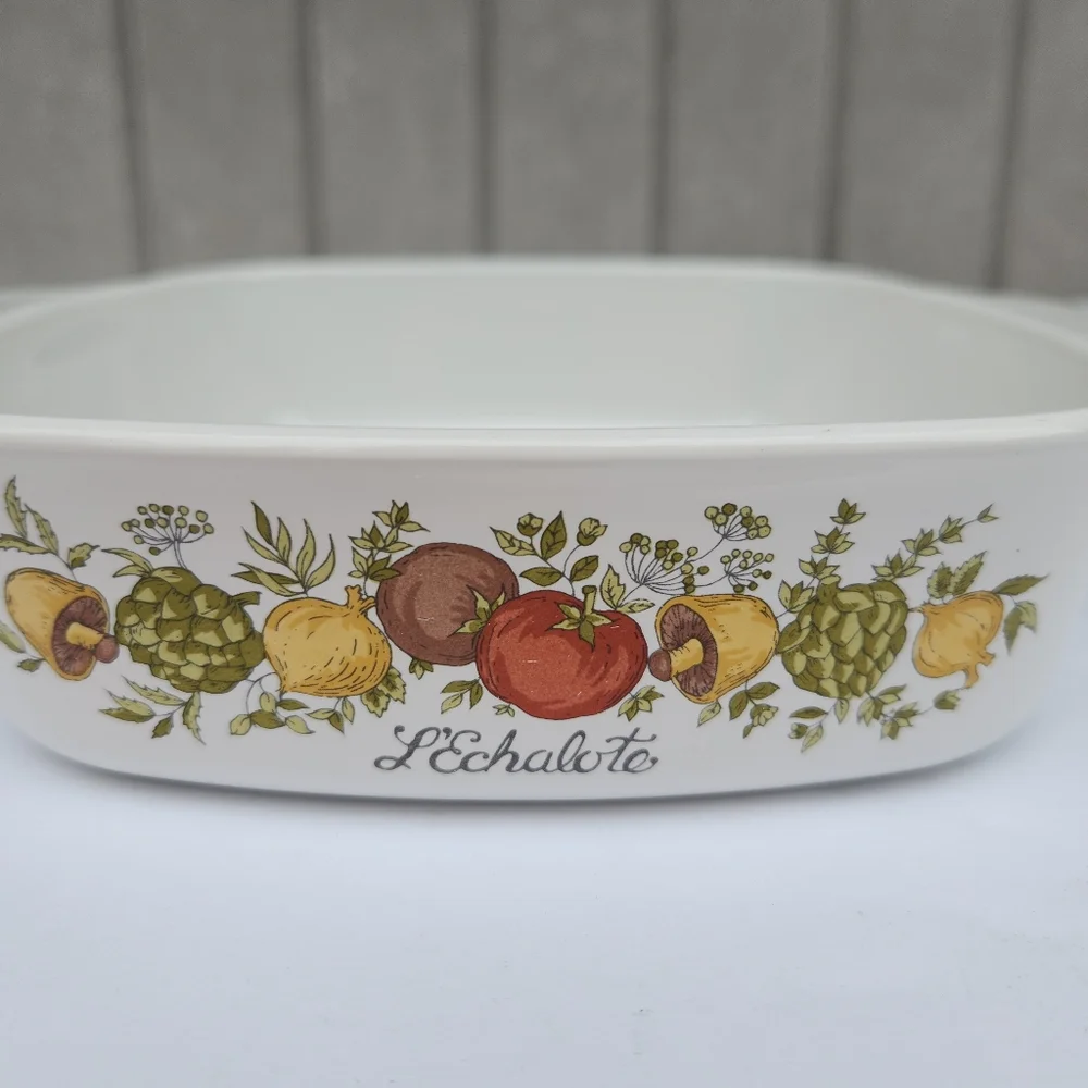 Vintage Corningware Spice of Life L'Echalote 1 Quart Casserole Dish A-1-B